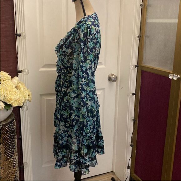 Zimmermann 100% viscose Floral Green Wrap Dress, L - Picture 12 of 16